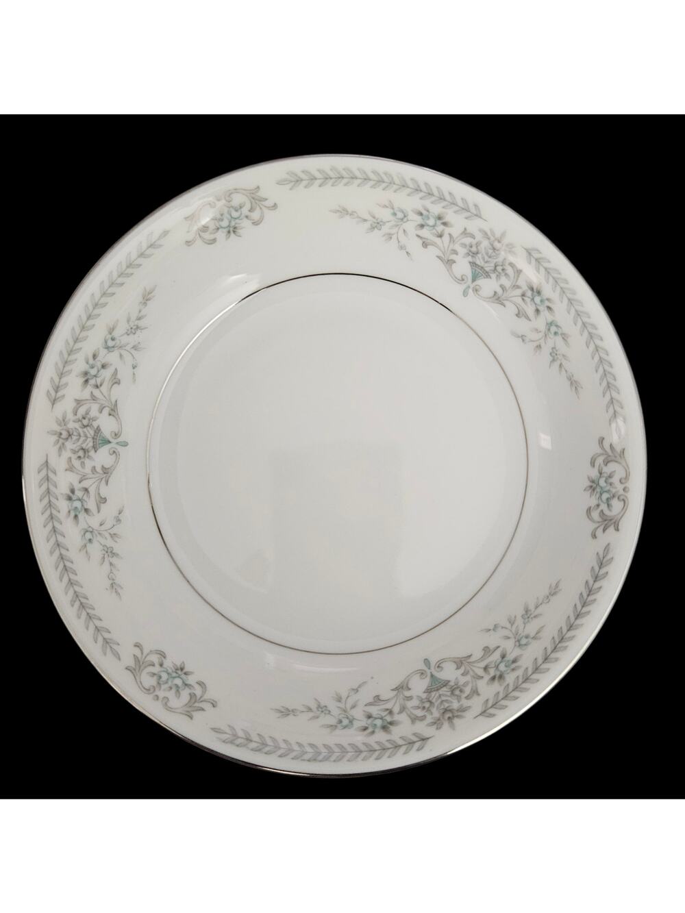 Rose China Brenda 3801 Japan Dessert Bowls Set of 2 Floral Gray Blue